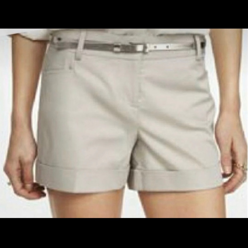 Express light khaki shorts